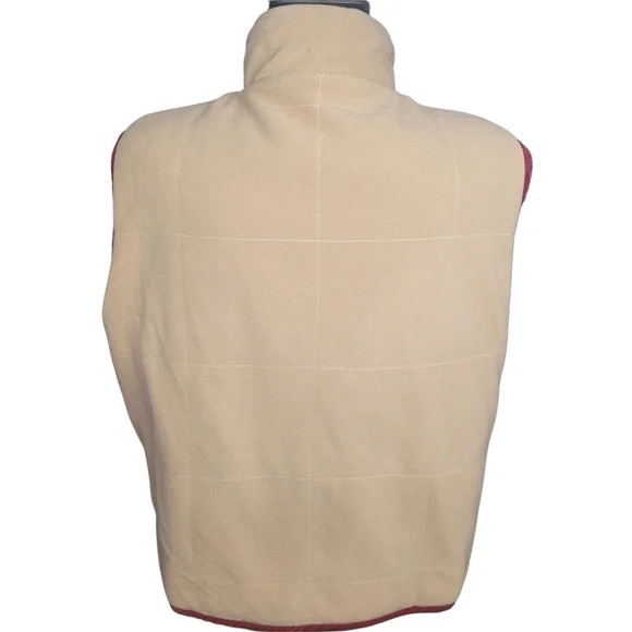 Point Zero Nicole Benisti Red and Tan Reversible Vest XL - Picture 6 of 7
